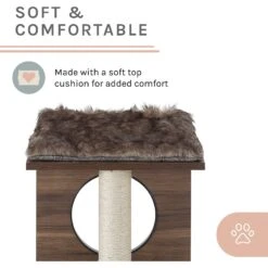 Sam's Pets Sheree 34-in Cat Tree, Dark Brown -Pawfect Care 261892 PT6. AC SS1800 V1635094591