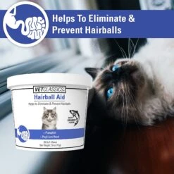 VetClassics Natural Hairball Digestive Aid Soft Chews Cat Supplement, 50 Count -Pawfect Care 262786 PT4. AC SS1800 V1614357113