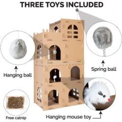 Tiger Tough Castle Playground Corrugated Cat Scratcher -Pawfect Care 263118 PT4. AC SS1800 V1627002095