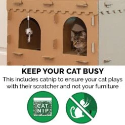 Tiger Tough Castle Playground Corrugated Cat Scratcher -Pawfect Care 263118 PT5. AC SS1800 V1627005727