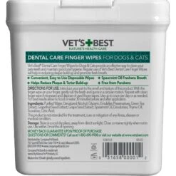 Vet's Best Dental Care Finger Wipes Dog & Cat Dental Wipes -Pawfect Care 263477 PT1. AC SS1800 V1657656519