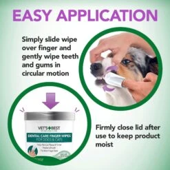 Vet's Best Dental Care Finger Wipes Dog & Cat Dental Wipes -Pawfect Care 263477 PT5. AC SS1800 V1657656519