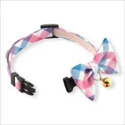 Necoichi Purrfect Picnic Bow Tie Cotton Breakaway Cat Collar With Bell -Pawfect Care 263683 PT4. AC SS1800 V1607994758