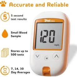 IPet PRO Blood Glucose Monitoring & Blood Glucose Test Strips For Dogs & Cats -Pawfect Care 266029 PT2. AC SS1800 V1609801380