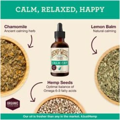 Hemp Well Calm Cat Anxiety Relief Liquid Cat Supplement, 2-oz Bottle -Pawfect Care 266501 PT1. AC SS1800 V1700689909