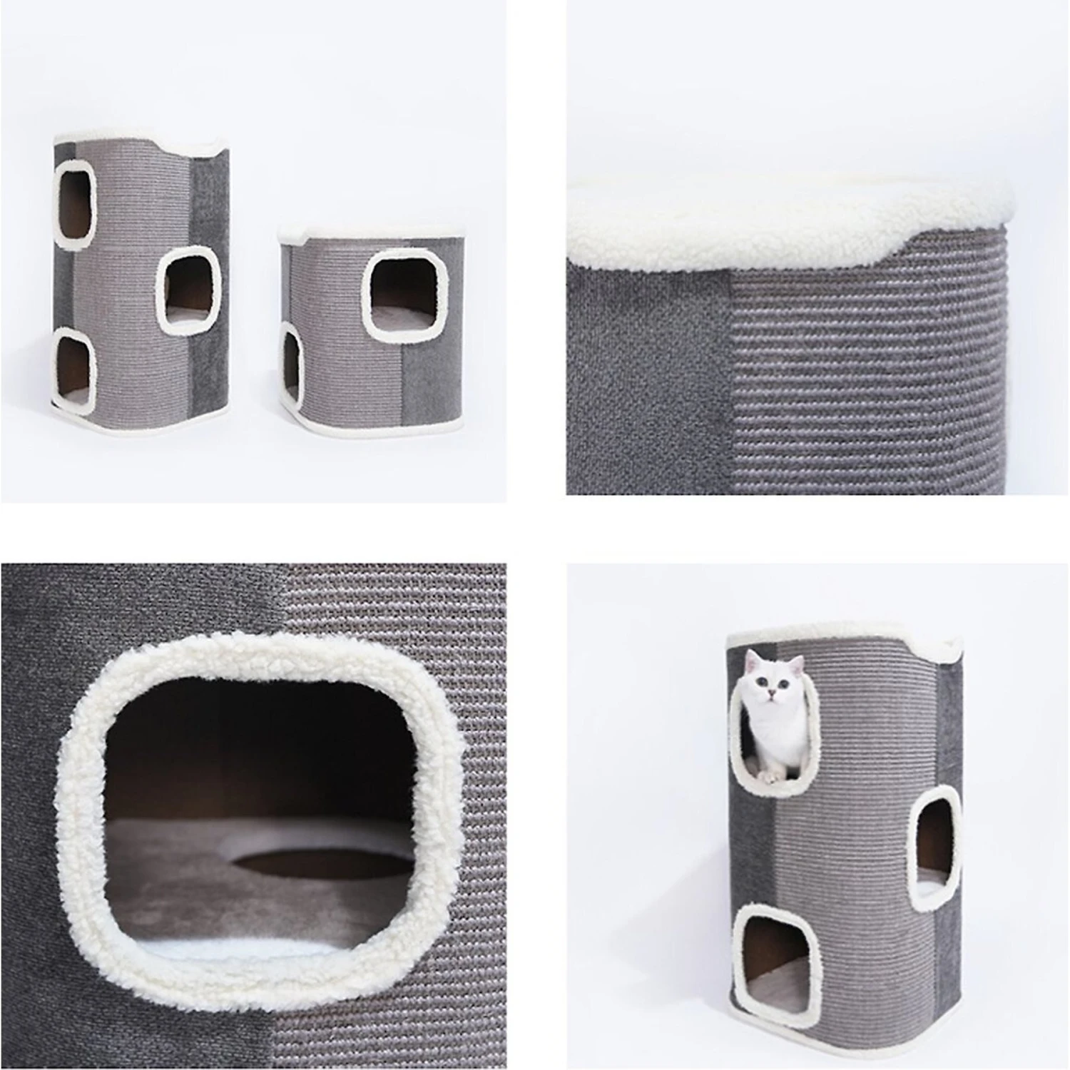 ZEZE Stockholm Multiple Steps Bucket Cat Condo 9 ZEZE Stockholm Multiple Steps Bucket Cat Condo - Image 7