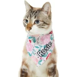 Frisco Watercolor Roses Personalized Dog & Cat Bandana -Pawfect Care 267531 PT6. AC SS1800 V1632421576
