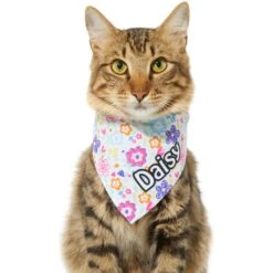 Frisco Bright Floral Personalized Dog & Cat Bandana -Pawfect Care 267535 PT8. AC SS1800 V1623164312