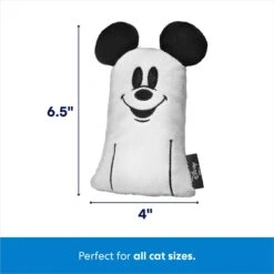 Disney Halloween Mickey Mouse Ghost Plush Kicker Cat Toy With Catnip -Pawfect Care 267864 PT1. AC SS1800 V1689873095