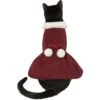 Frisco Mediumweight Pom Pom Bow Dog & Cat Peacoat Dress, Red -Pawfect Care 268200 MAIN. AC SS1800 V1628794925