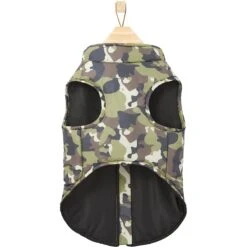 Frisco Mediumweight Camo Print Insulated Dog & Cat Zippered Coat, Green -Pawfect Care 268295 PT5. AC SS1800 V1628827619