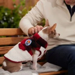 Frisco Mediumweight Red Plaid Insulated Dog & Cat Sherpa Coat -Pawfect Care 268320 PT8. AC SS1800 V1629836573