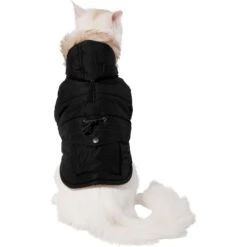 Frisco Mid-Heavyweight Cinching Insulated Dog & Cat Parka, Black/Red Plaid -Pawfect Care 268382 PT2. AC SS1800 V1628797605