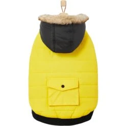 Frisco Heavyweight Anchorage Insulated Dog & Cat Parka, Yellow/Black -Pawfect Care 268397 PT4. AC SS1800 V1628792817