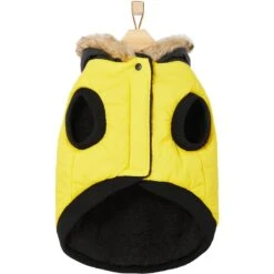 Frisco Heavyweight Anchorage Insulated Dog & Cat Parka, Yellow/Black -Pawfect Care 268397 PT5. AC SS1800 V1628792864