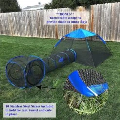 Pet Fit For Life Tent Tunnel Cube Dog & Cat Pen, Black -Pawfect Care 272265 PT2. AC SS1800 V1612831906