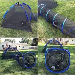 Pet Fit For Life Tent Tunnel Cube Dog & Cat Pen, Black -Pawfect Care 272265 PT4. AC SS1800 V1627596172