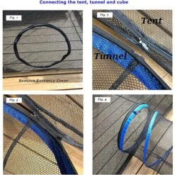 Pet Fit For Life Tent Tunnel Cube Dog & Cat Pen, Black -Pawfect Care 272265 PT8. AC SS1800 V1627597597