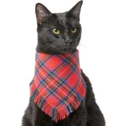 Frisco Red/Green Plaid Dog & Cat Flannel Bandana -Pawfect Care 276201 PT2. AC SS1800 V1637715100