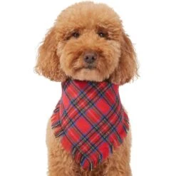 Frisco Red/Green Plaid Dog & Cat Flannel Bandana -Pawfect Care 276201 PT3. AC SS1800 V1637654789
