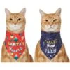 Frisco Santa's Favorite & Cheers To The New Year Dog & Cat Reversible Bandana -Pawfect Care 276285 MAIN. AC SS1800 V1637716060