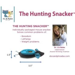 Doc & Phoebe's Cat Co. The Hunting Snacker Interactive Cat Treat Toy, Blue -Pawfect Care 279341 PT4. AC SS1800 V1617400313