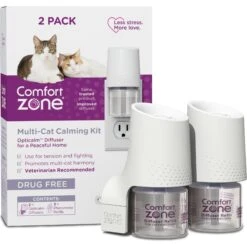 Comfort Zone Multi-Cat Two Room Kit Calming Diffuser For Cats