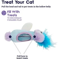 Catstages Swat N Treat Fairy Kicker Cat Toy With Catnip, Purple -Pawfect Care 280192 PT1. AC SS1800 V1636509124