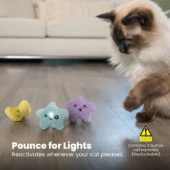 Catstages Toss 'N Twinkle Plush Cat Toy With Catnip, 3 Count -Pawfect Care 282271 PT5. AC SS1800 V1682521147