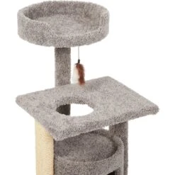Frisco 37-in Real Carpet Cat Tree With Condo, Grey -Pawfect Care 282755 PT3. AC SS1800 V1621949298