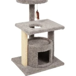 Frisco 37-in Real Carpet Cat Tree With Condo, Grey -Pawfect Care 282755 PT4. AC SS1800 V1621949342
