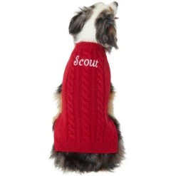 Frisco Personalized Dog & Cat Cable Knitted Sweater -Pawfect Care 285168 PT2. AC SS1800 V1628776600