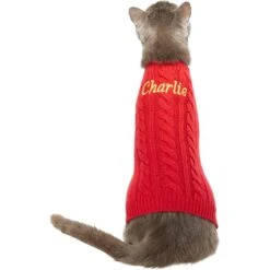 Frisco Personalized Dog & Cat Cable Knitted Sweater -Pawfect Care 285168 PT3. AC SS1800 V1628777262