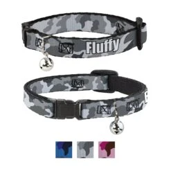 Buckle-Down Personalized Breakaway Cat Collar With Bell