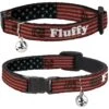 Buckle-Down Personalized Breakaway Cat Collar With Bell, Vintage US Flag Stretch -Pawfect Care 285780 MAIN. AC SS1800 V1619733431
