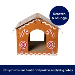 Frisco Holiday Gingerbread House Cardboard Cat House Cat Toy -Pawfect Care 287289 PT2. AC SS1800 V1695044346