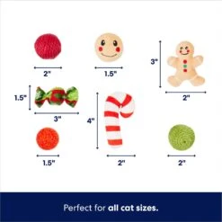 Frisco Holiday Festive Red Variety Pack Gift Box Cat Toy With Catnip, 14 Count -Pawfect Care 287305 PT2. AC SS1800 V1695045657