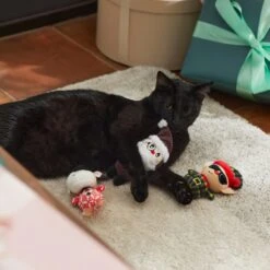 Frisco Holiday Hipster Santa & Friends Plush Cat Toy With Catnip, 3 Count -Pawfect Care 287317 PT3. AC SS1800 V1632774130