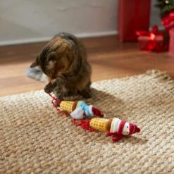 Frisco Holiday Santa & Snowman Ice Cream Cones Plush Cat Toy With Catnip, 2 Count -Pawfect Care 287373 PT3. AC SS1800 V1632776424