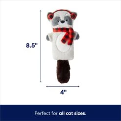 Frisco Holiday Raccoon Kicker Plush Cat Toy With Catnip -Pawfect Care 287379 PT1. AC SS1800 V1695043425
