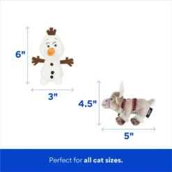 Disney Frozen's Olaf & Sven Plush Cat Toy With Catnip, 2 Count -Pawfect Care 287401 PT1. AC SS1800 V1698956889