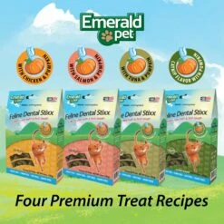 Emerald Pet Feline Dental Stixx With Chicken & Pumpkin Grain-Free Dental Cat Treats, 3.6-oz Bag -Pawfect Care 288273 PT4. AC SS1800 V1667597895
