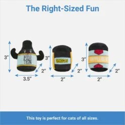 Frisco Pre-Workout & Protein Plush Cat Toy With Catnip, 3 Count -Pawfect Care 288953 PT1. AC SS1800 V1640722387