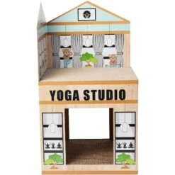 Frisco Yoga Studio Cardboard Cat House, 2-Story -Pawfect Care 288965 PT2. AC SS1800 V1638291621