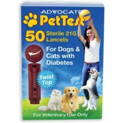 PetTest Advocate Twist Top Lancets & PetTest Advocate Blood Glucose Test Strips For Dogs & Cats -Pawfect Care 290208 PT2. AC SS1800 V1619188923
