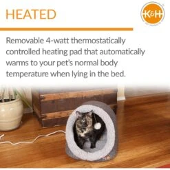 K&H Pet Products Thermo-Pet Cave Covered Indoor Heated Cat Bed & Tunnel 15 K&H Pet Products Thermo-Pet Cave Covered Indoor Heated Cat Bed & Tunnel -Pawfect Care 296535 PT4. AC SS1800 V1627949239