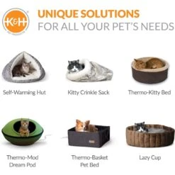 K&H Pet Products Cozy Knitted Woven Cute Cat & Kitten Bed -Pawfect Care 296539 PT5. AC SS1800 V1627951937