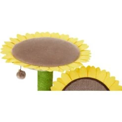 Frisco Sunflower Cat Scratching Post, Two Post With Lounger -Pawfect Care 296688 PT3. AC SS1800 V1632855992