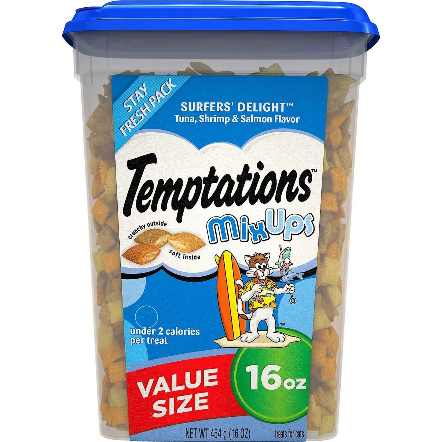 Temptations MixUps Surfers' Delight Flavor Soft & Crunchy Cat Treats & Frisco Colorful Springs Cat Toy 4 Temptations MixUps Surfers' Delight Flavor Soft & Crunchy Cat Treats & Frisco Colorful Springs Cat Toy - Image 2