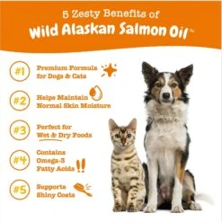 Zesty Paws Calming Bites Bacon Flavored Soft Chews Supplement For Cats & Zesty Paws Wild Alaskan Salmon Oil Liquid Skin & Coat Supplement For Dogs & Cats -Pawfect Care 298794 PT1. AC SS1800 V1697138409